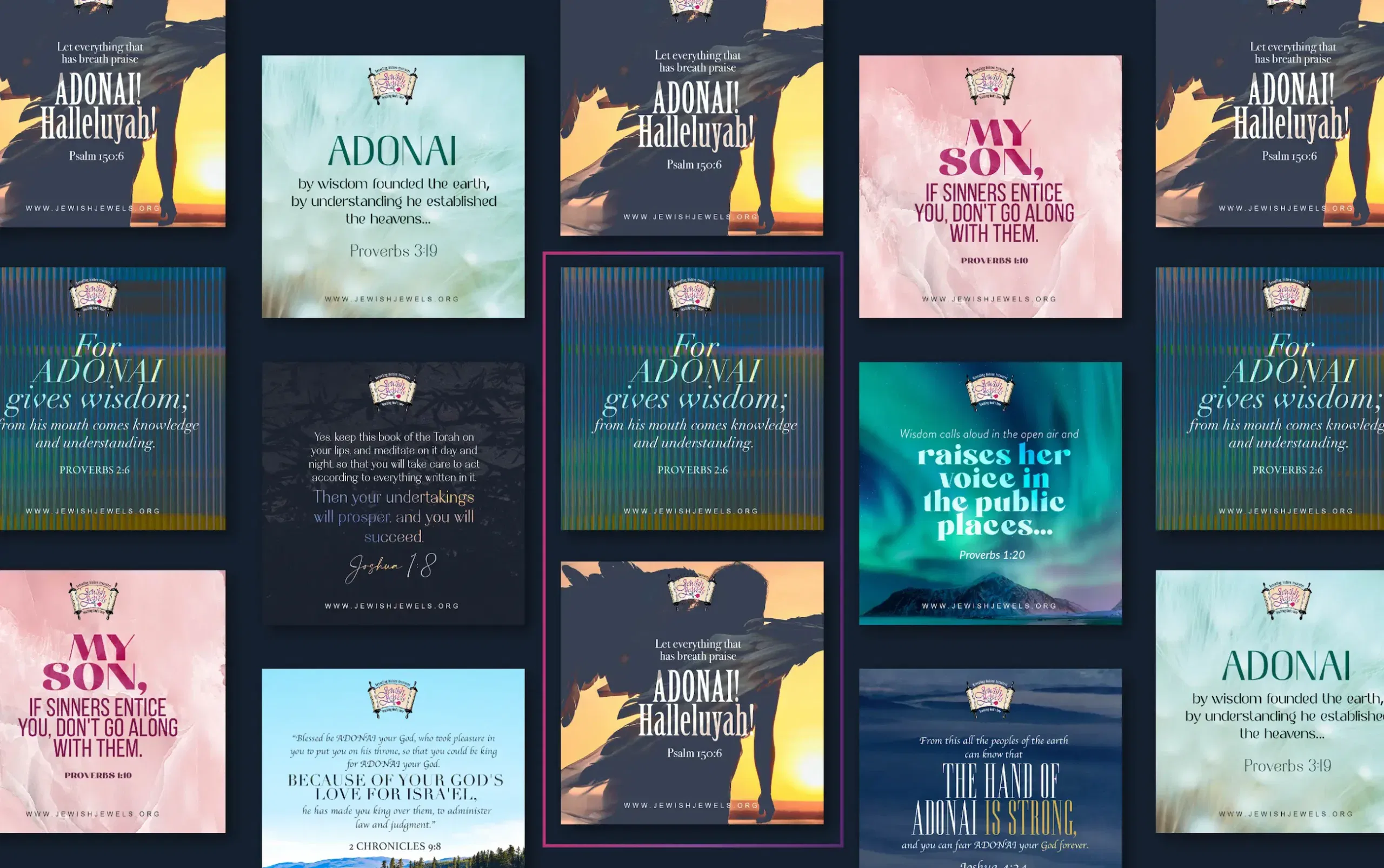 Inspirational quote collage with diverse designs and motivational messages.