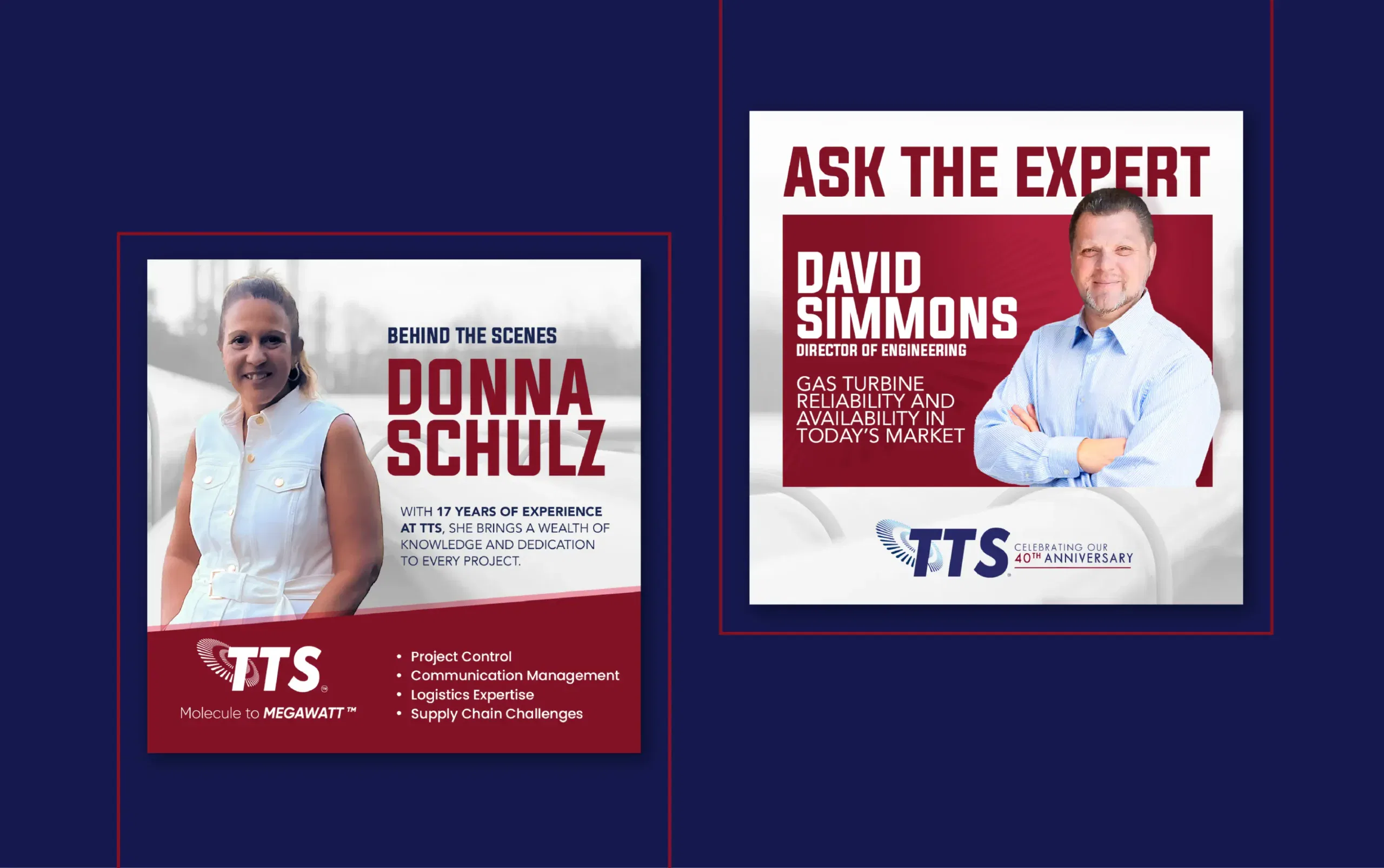 Two promotional posters featuring speakers for a knowledge summit.
