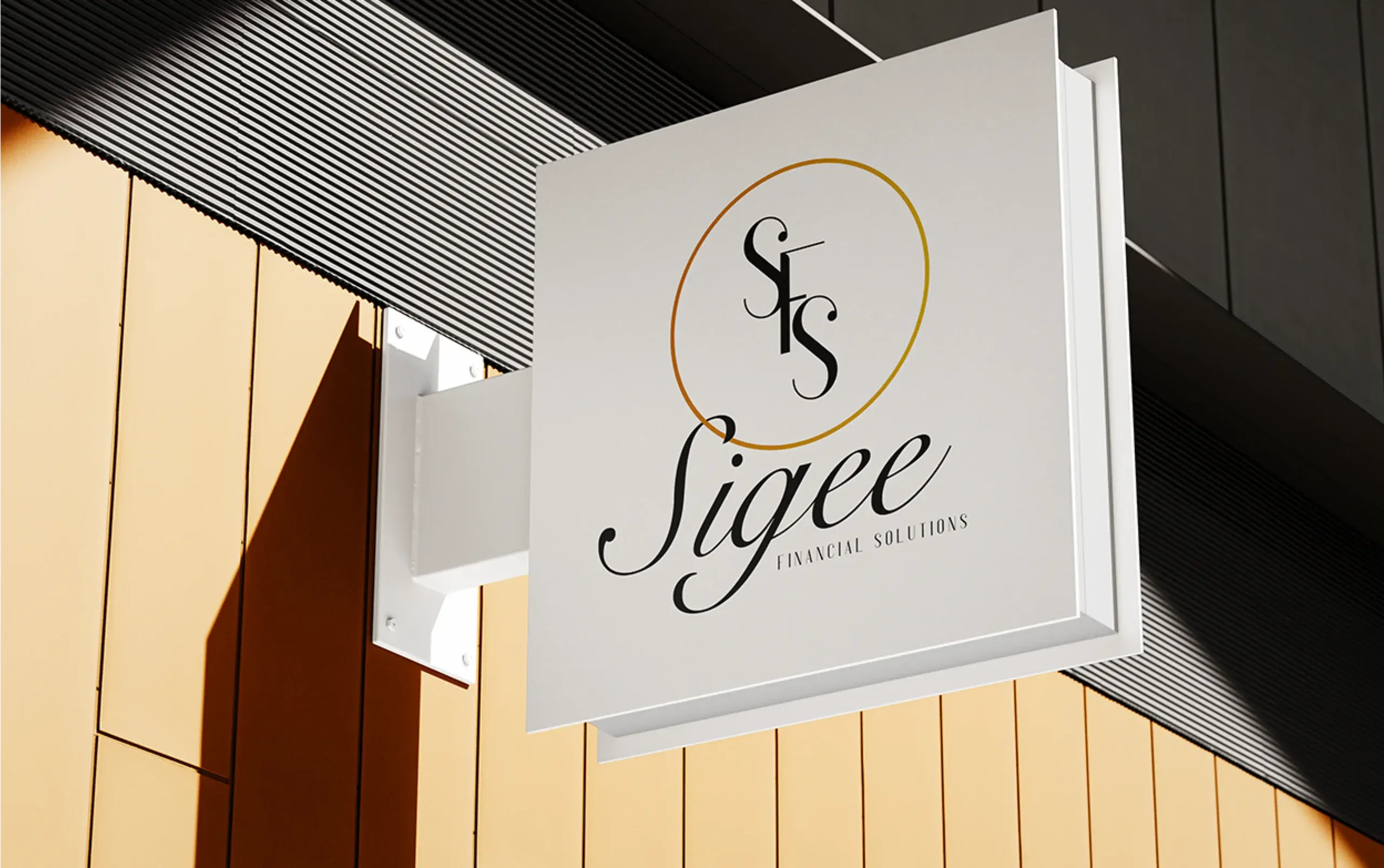 Modern Sigee signage on a building exterior