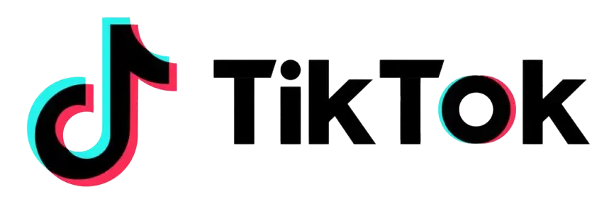 TikTok logo with musical note symbol representing the popular social media platform.