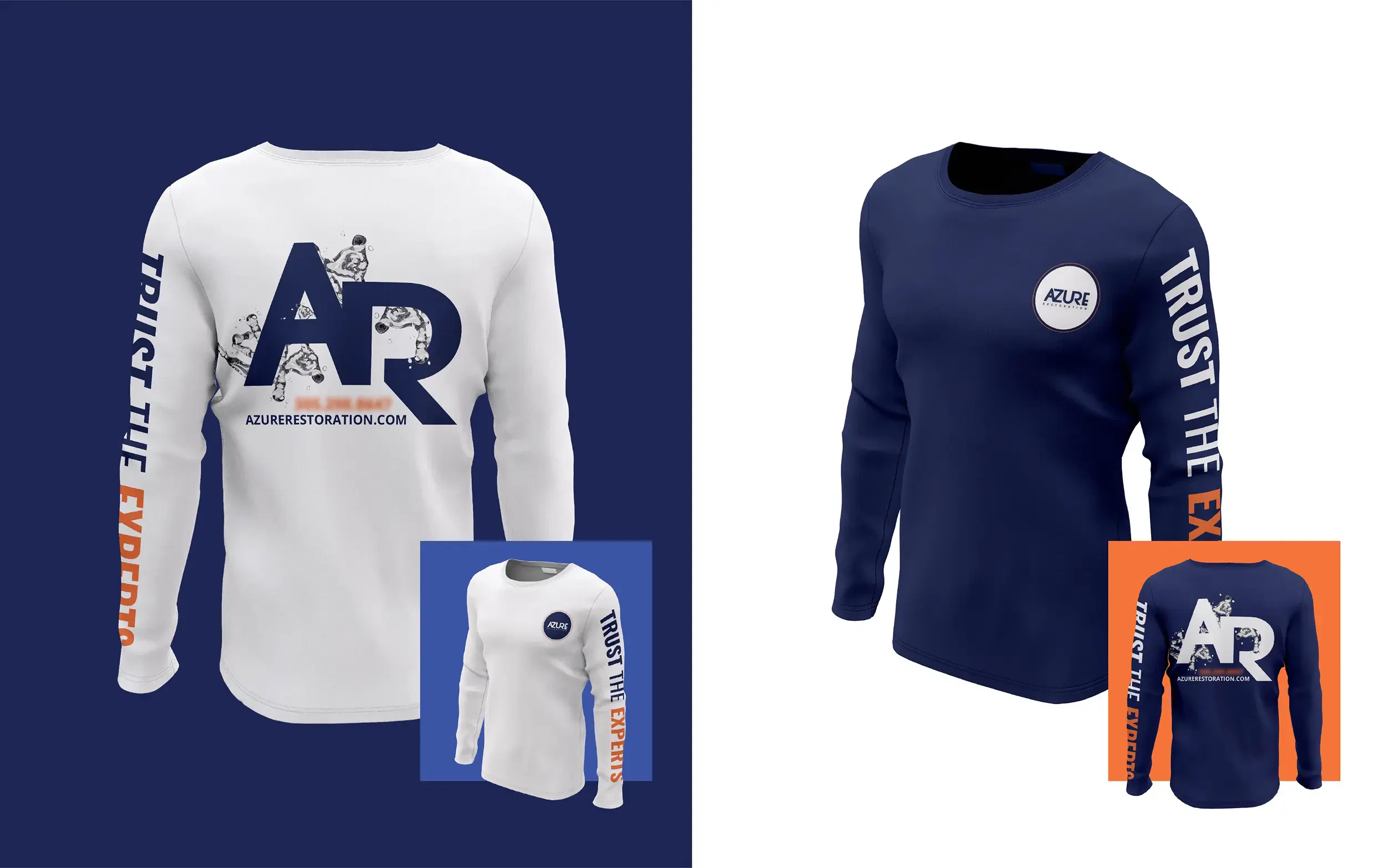 Two stylish long-sleeve shirts with 