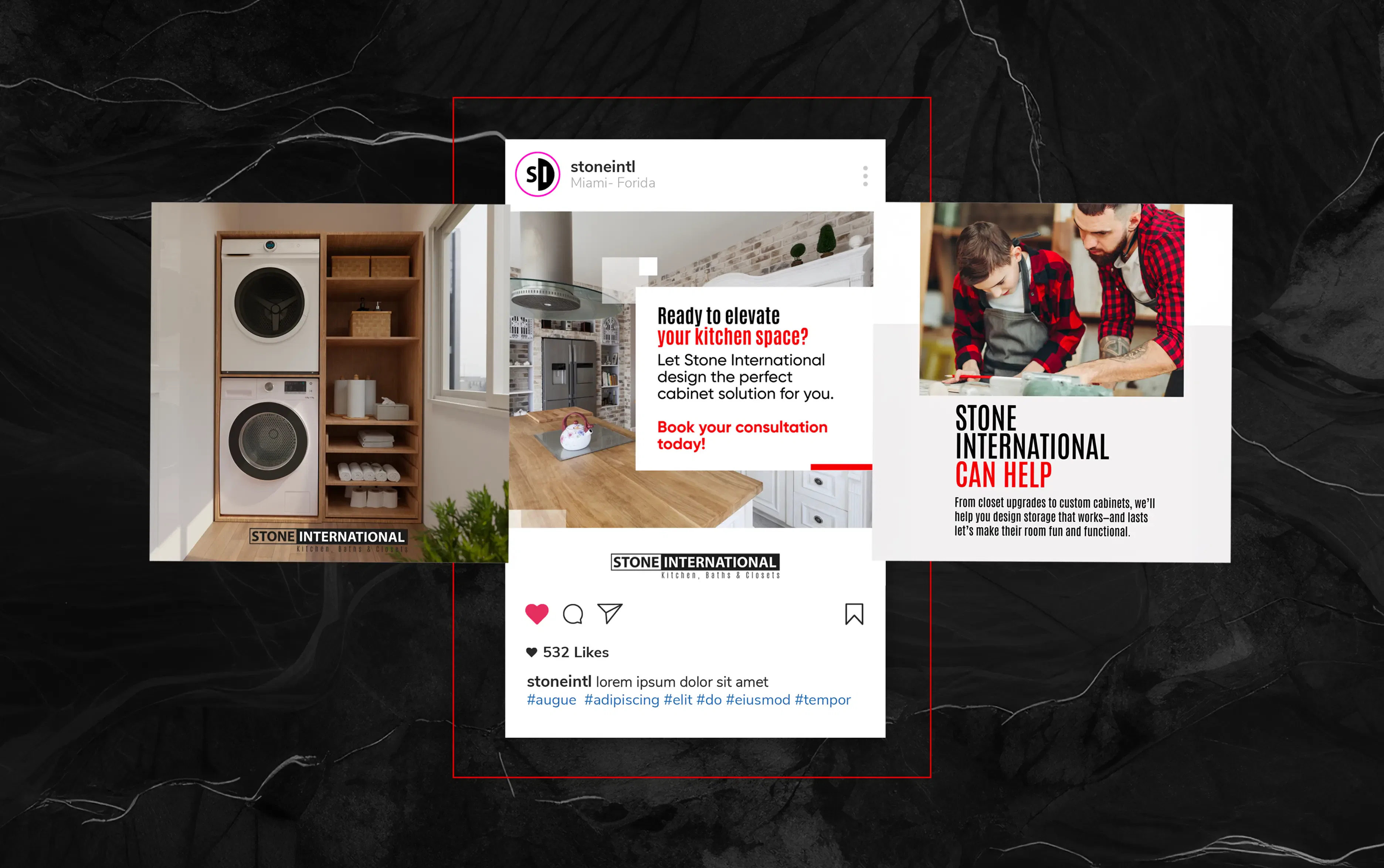 Modern interior with laundry setup and kitchen design inspiration.